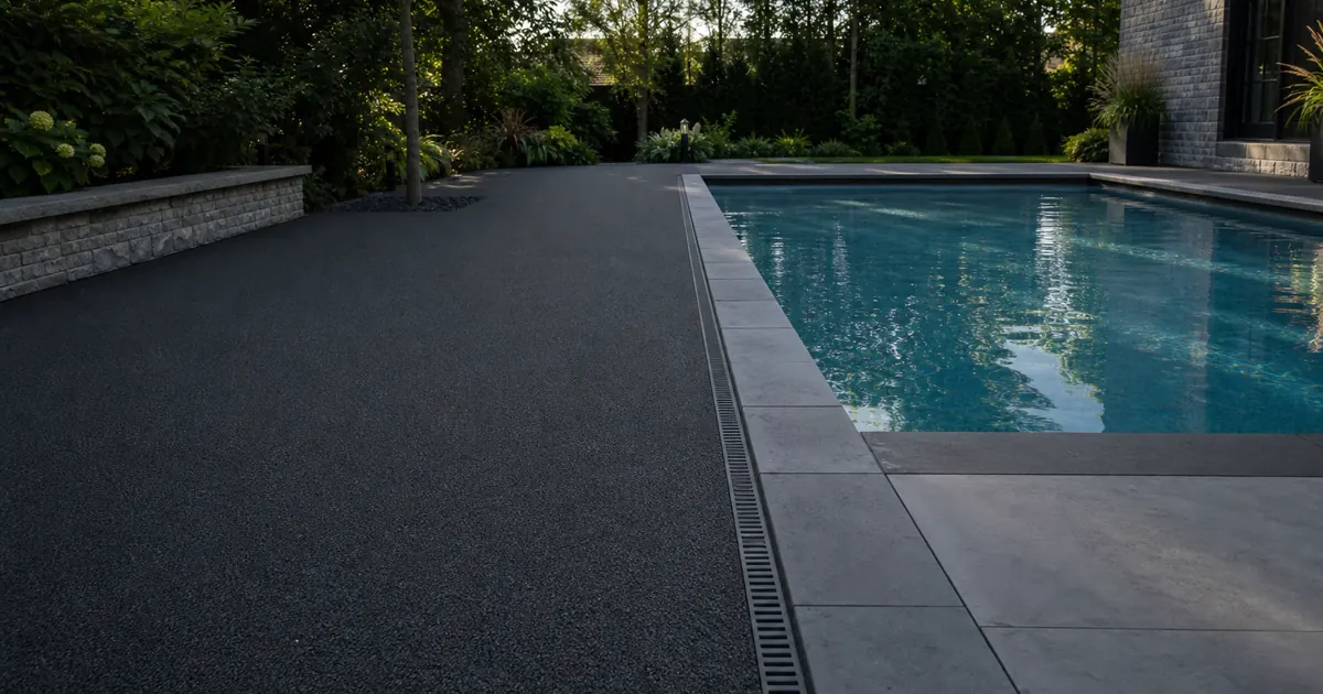Détail d’un revêtement EPDM extérieur en granules de caoutchouc